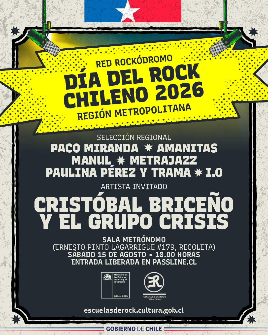 Con entrada liberada: Celebra el Día del Rock Chileno en Sala Metrónomo